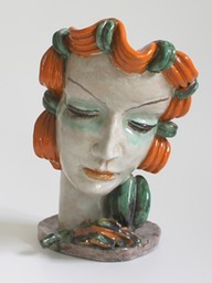 Goldscheider-Art-Deco-Rudolf-Knörlein-Sculture-Woman's-Head-1