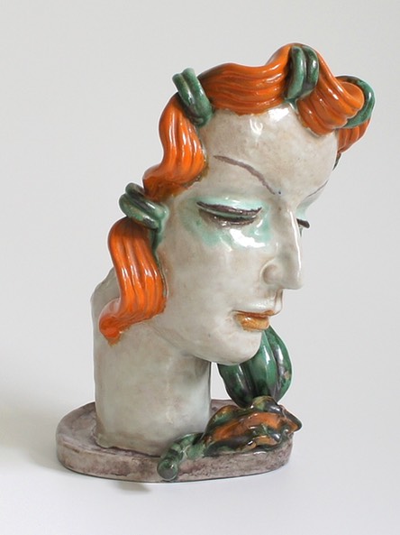 Goldscheider-Art-Deco-Rudolf-Knörlein-Sculture-Woman's-Head-2