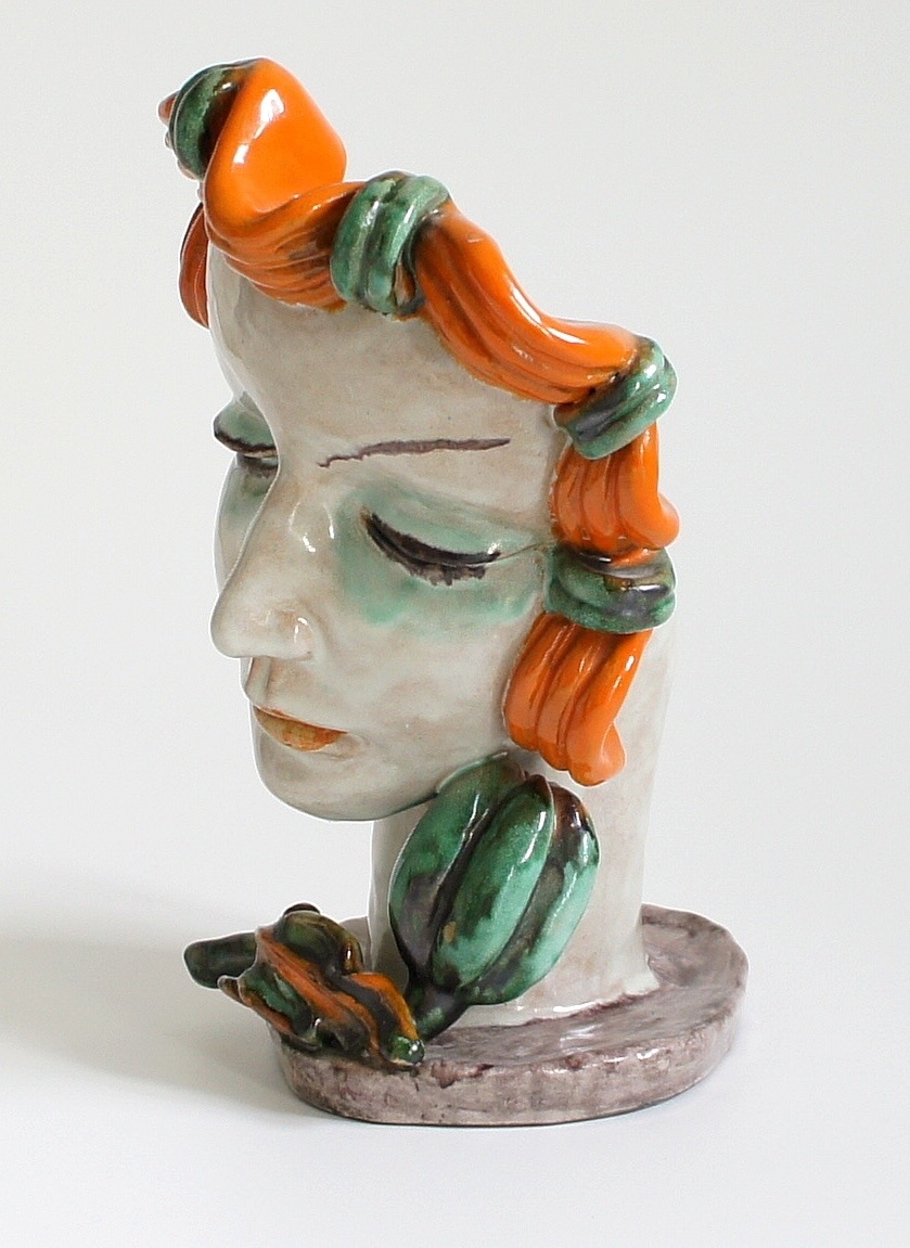 Goldscheider-Art-Deco-Rudolf-Knörlein-Sculture-Woman's-Head-3