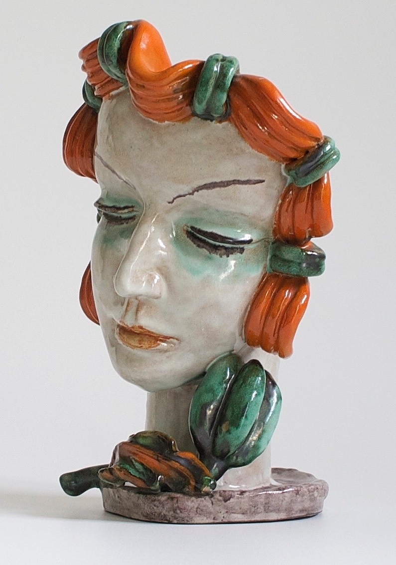 Goldscheider-Art-Deco-Rudolf-Knörlein-Sculture-Woman's-Head-4